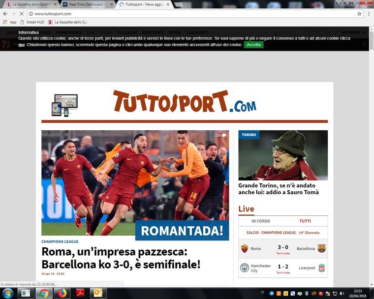 La stampa italiana celebra la grande impresa della Roma. Tuttosport